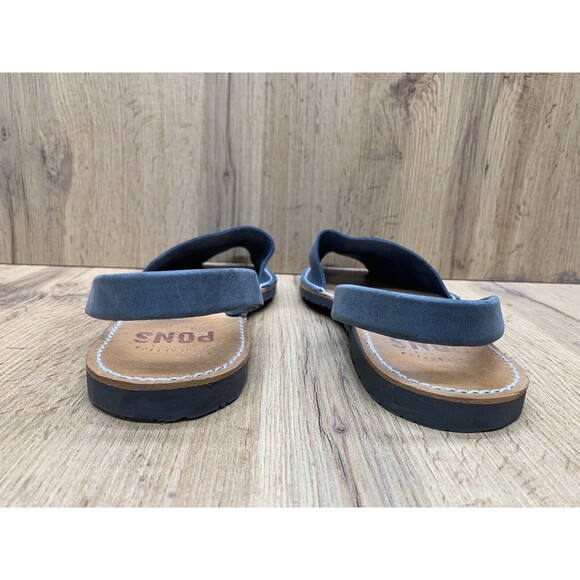 PONS Menorca Authentic Handcrafted Spanish Leather Sandals in Blue MENS US 13 - Picture 7 of 16